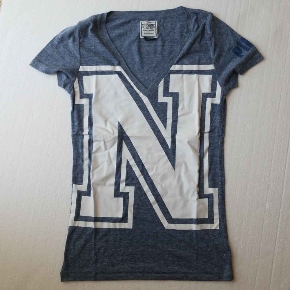 VS PINK Military Navy v neck shirt